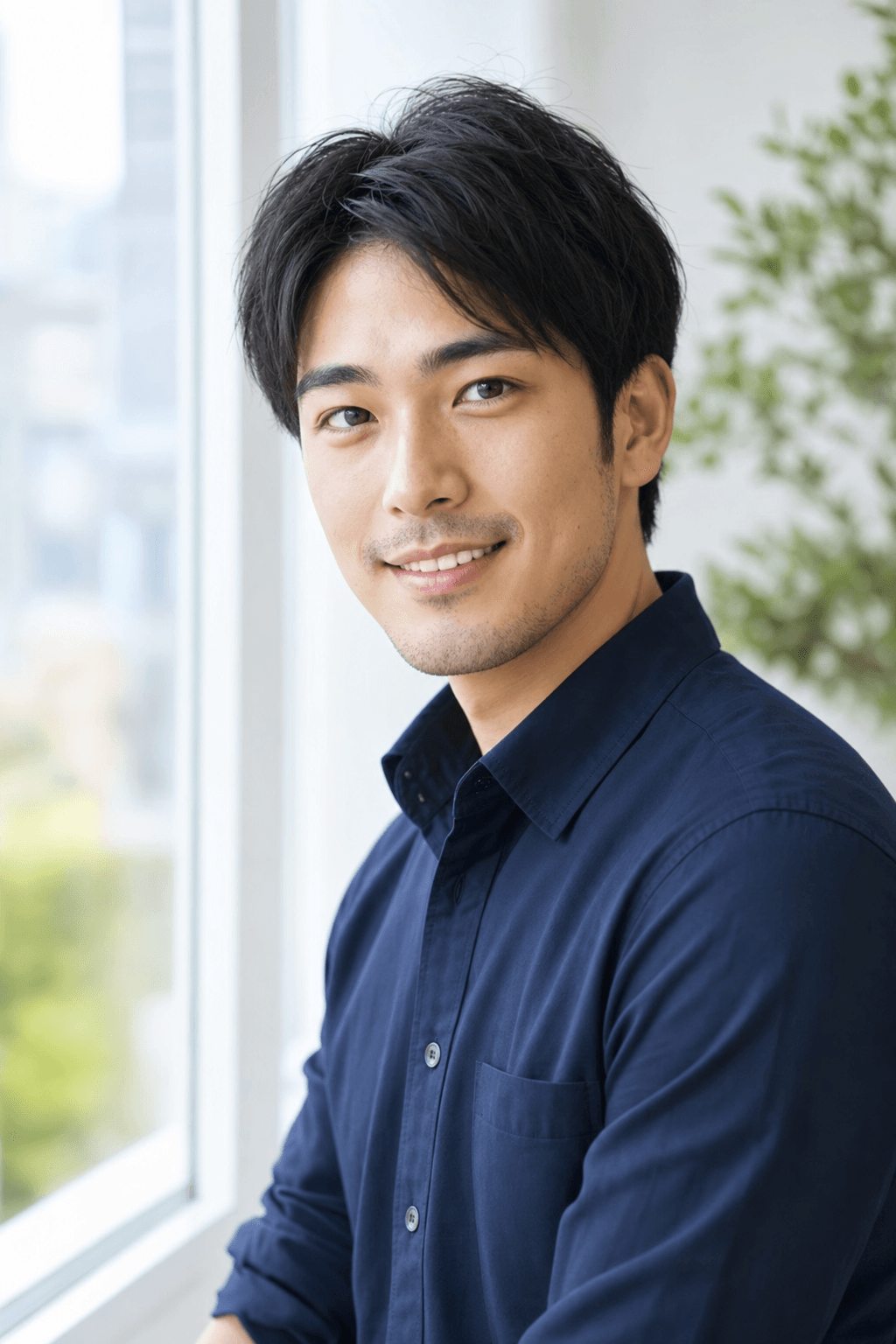 Charmly が自撮り1枚から生成した自然なプロフィール写真